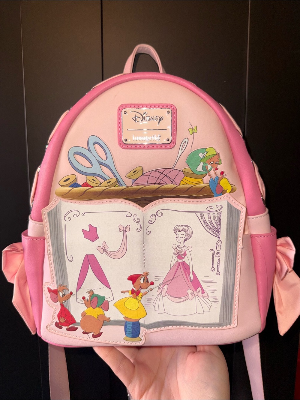 Loungefly Pink Cinderella Storybook Mini Backpack